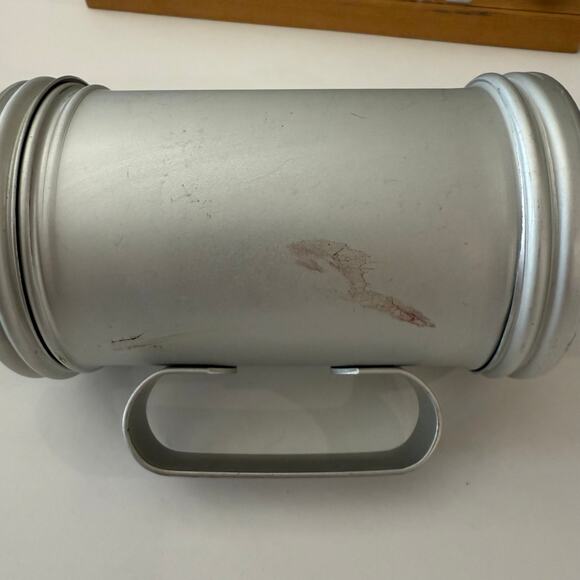 Vintage Mirro Cookie Pastry Press12 Discs Decorator Tips Aluminum Wood Stand - Picture 6 of 8